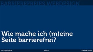 Barrierefreies Webdesign