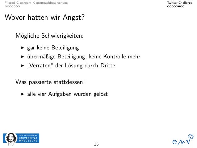 Flipped Classroom Klausurnachbesprechung und Twitter Elektrotechnik Grundlagen und mehr