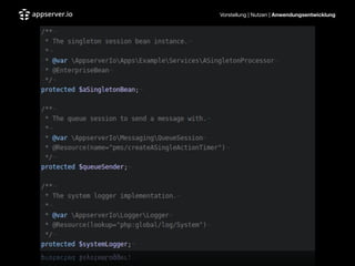Vorstellung | Nutzen | Anwendungsentwicklung
Dependency Injection
 