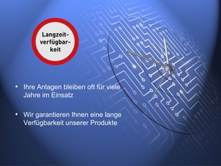 16 | © ADDI-DATA
• Ihre Anlagen bleiben oft für viele
Jahre im Einsatz
• Wir garantieren Ihnen eine lange
Verfügbarkeit unserer Produkte
 