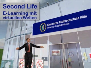 Second Life
E-Learning mit
virtuellen Welten




                    www.Bernd-Schmitz.net


                                            1