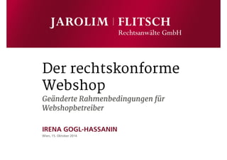 Onlinehandel neu geregelt: Der rechtskonforme Webshop 2014
