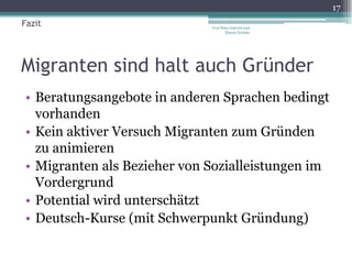 Migranten als Unternehmensgründer