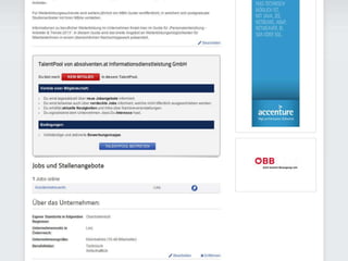 Unternehmensprofil
• Individuelle Unternehmensprofile – von jedem Unternehmen einzeln




                                                               9
 