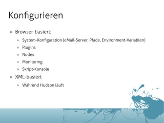 Continuous Integration mit Hudson