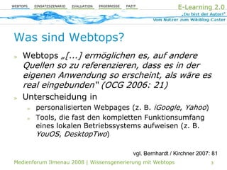 Aktive Wissensgenerierung mit Webtop-Technologie