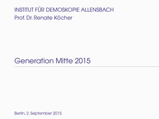 Generation Mitte 2015