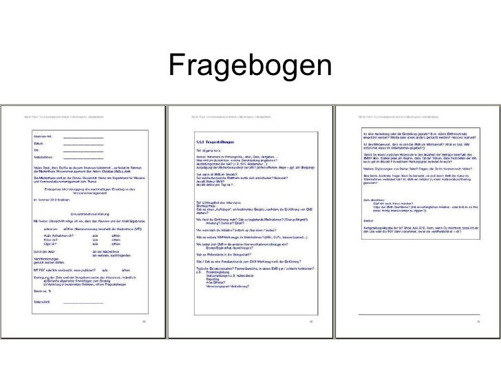 master thesis fragebogen