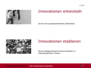 Innovationen etablieren   durch dialogorientierte Kommunikation in interdisziplinären Teams Innovationen entwickeln   durch eine prozessorientierte Denkweise 