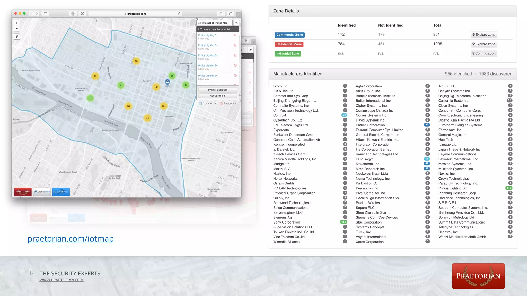 THE SECURITY EXPERTS
WWW.PRAETORIAN.COM
14
praetorian.com/iotmap
 