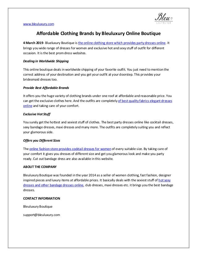 best online clothing boutiques 2019