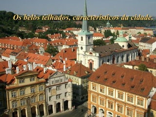 Os belos telhados, característicos da cidade.  