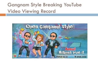 Gangnam Style Breaking YouTube
Video Viewing Record
 