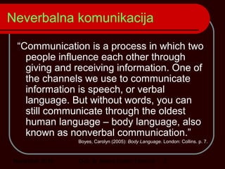 Verbalna i neverbalna komunikacija | PPT