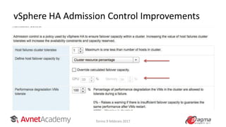vSphere HA Admission Control Improvements
Torino 9 febbraio 2017
 