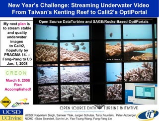 A PRAGMA-OptIPlanet Collaboratory Partnership