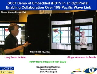 A PRAGMA-OptIPlanet Collaboratory Partnership