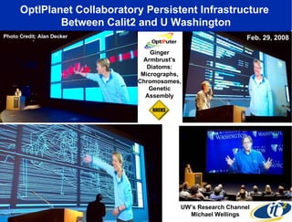 A PRAGMA-OptIPlanet Collaboratory Partnership