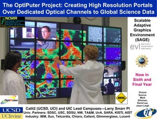 A PRAGMA-OptIPlanet Collaboratory Partnership