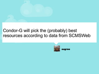 Condor-G will pick the (probably) best resources according to data from SCMSWeb 
