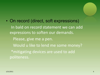          Lend me some money.* command forms are used. ( imperatives)1/15/20115