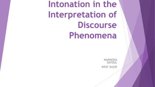 Pragmatic intonation | PPTX