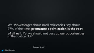 - Donald Knuth
@davidwengier
 