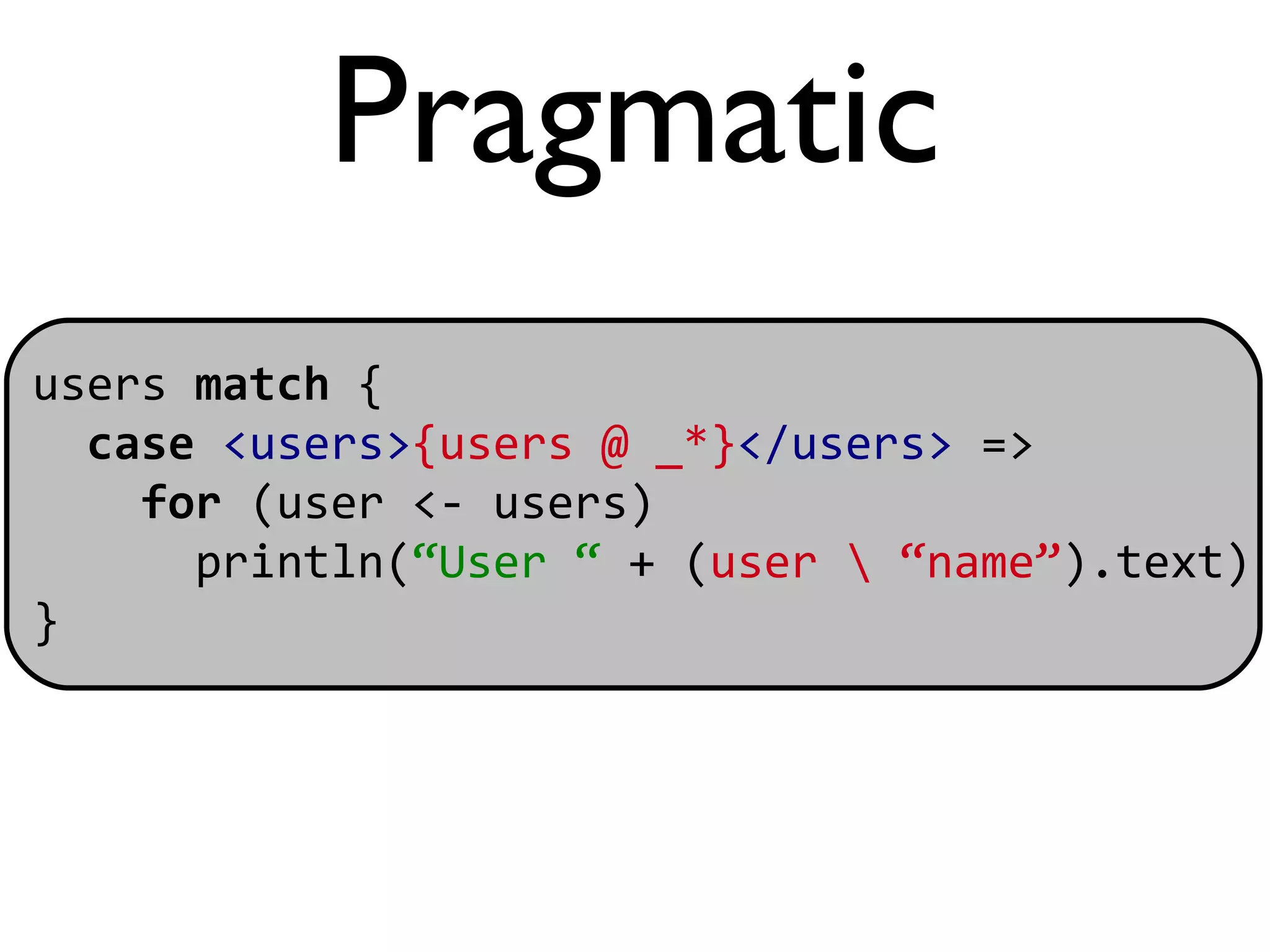 Pragmatic Real-World Scala (short version)