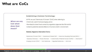 Pragmatic risk assessment and mitigation for chemicals of concern in ...