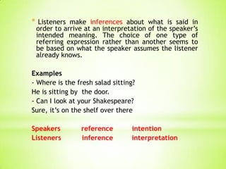 Reference And Inference Pragmatics | PPTX