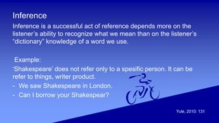 Reference And Inference Pragmatics | PPT