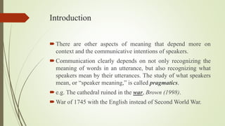Pragmatics Doing Things With Spoken Language