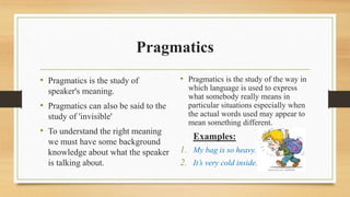 Pragmatics