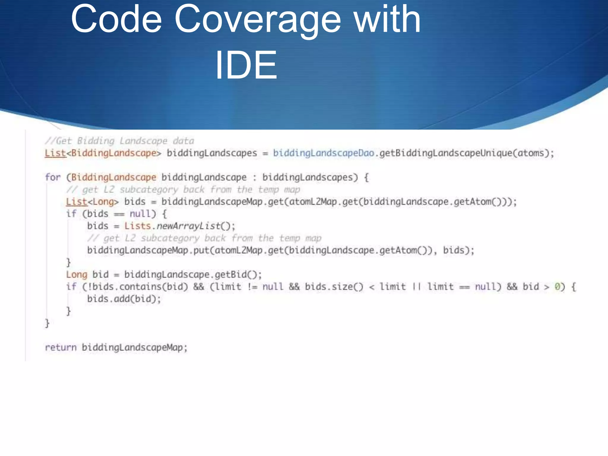 Code Coverage with IDE