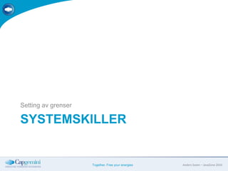 Systemskiller<br />Setting av grenser<br />