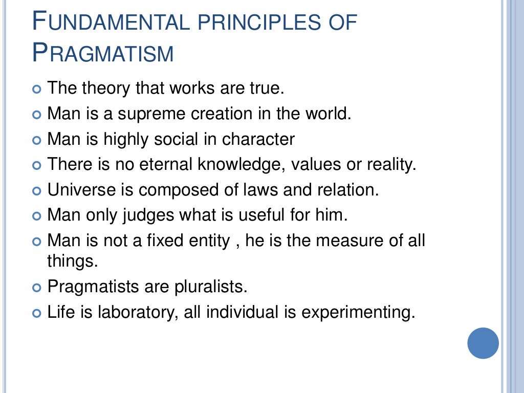 Pragmatism on education