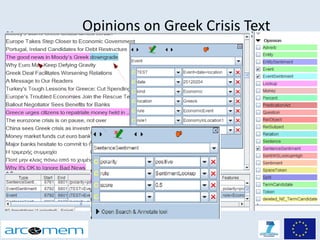 Opinions on Greek Crisis Text
 