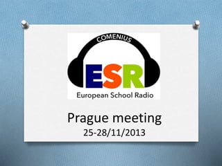 Prague meeting
25-28/11/2013
 