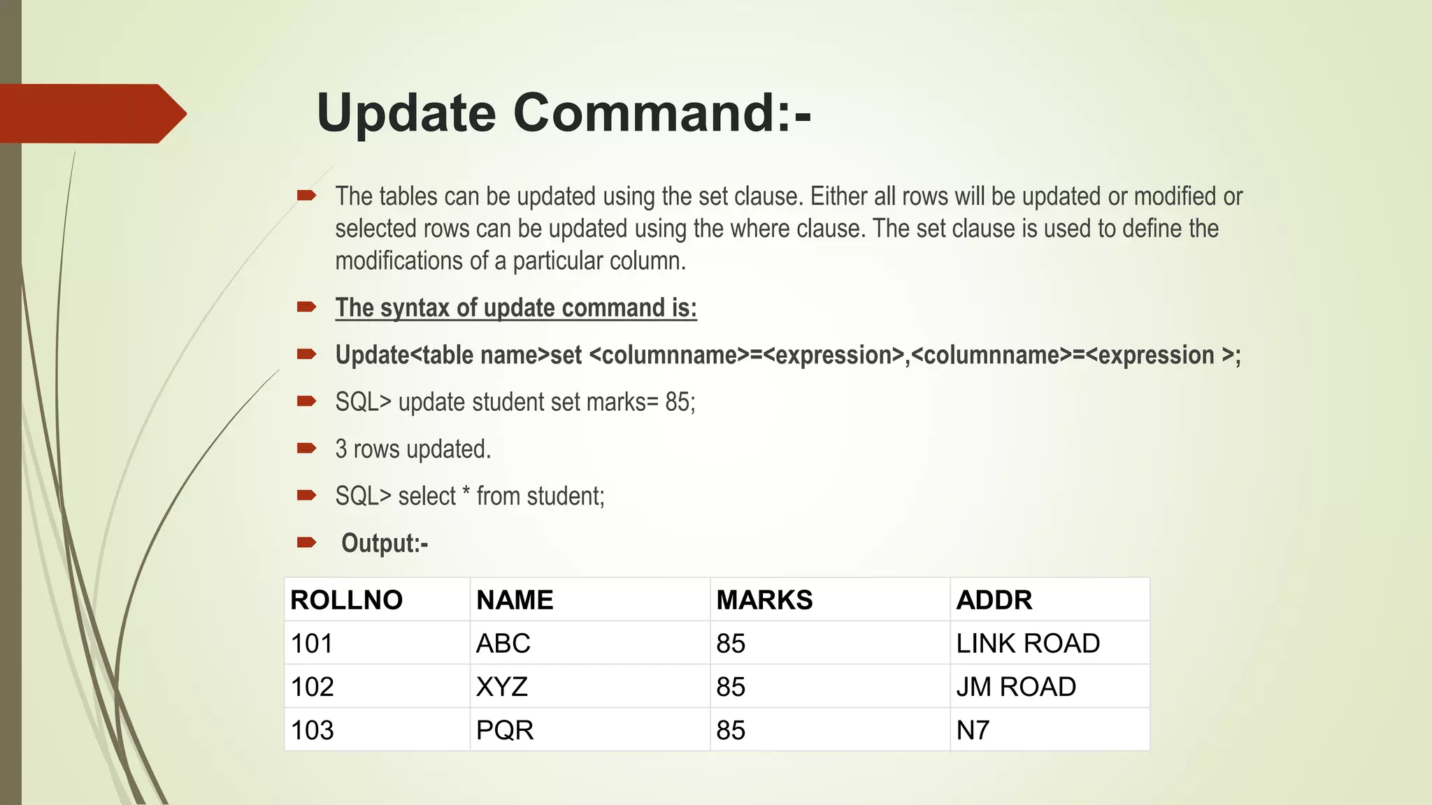 SQL commands | PPTX