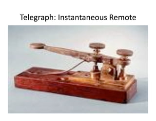Telegraph: Instantaneous Remote 




Pragyan, February 27, 2010        © Ramesh Jain   25
 
