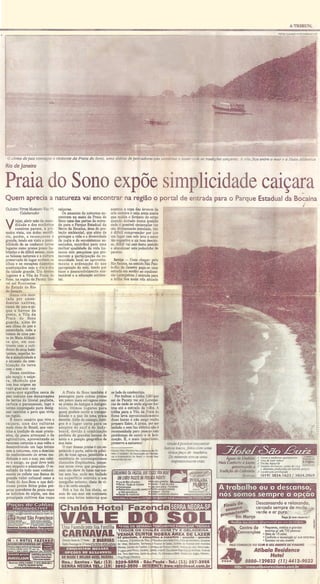 Praia do Sono, 2001