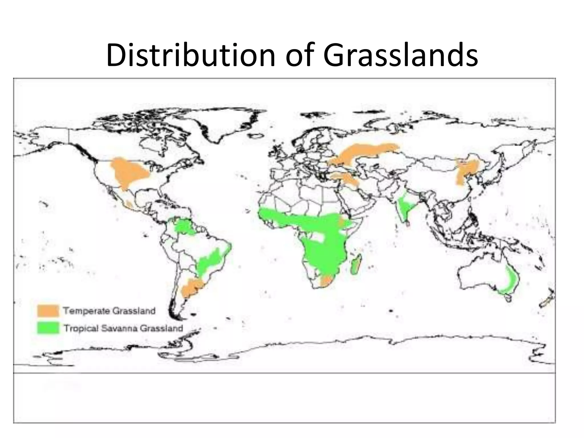 Distribution of Grasslands
 