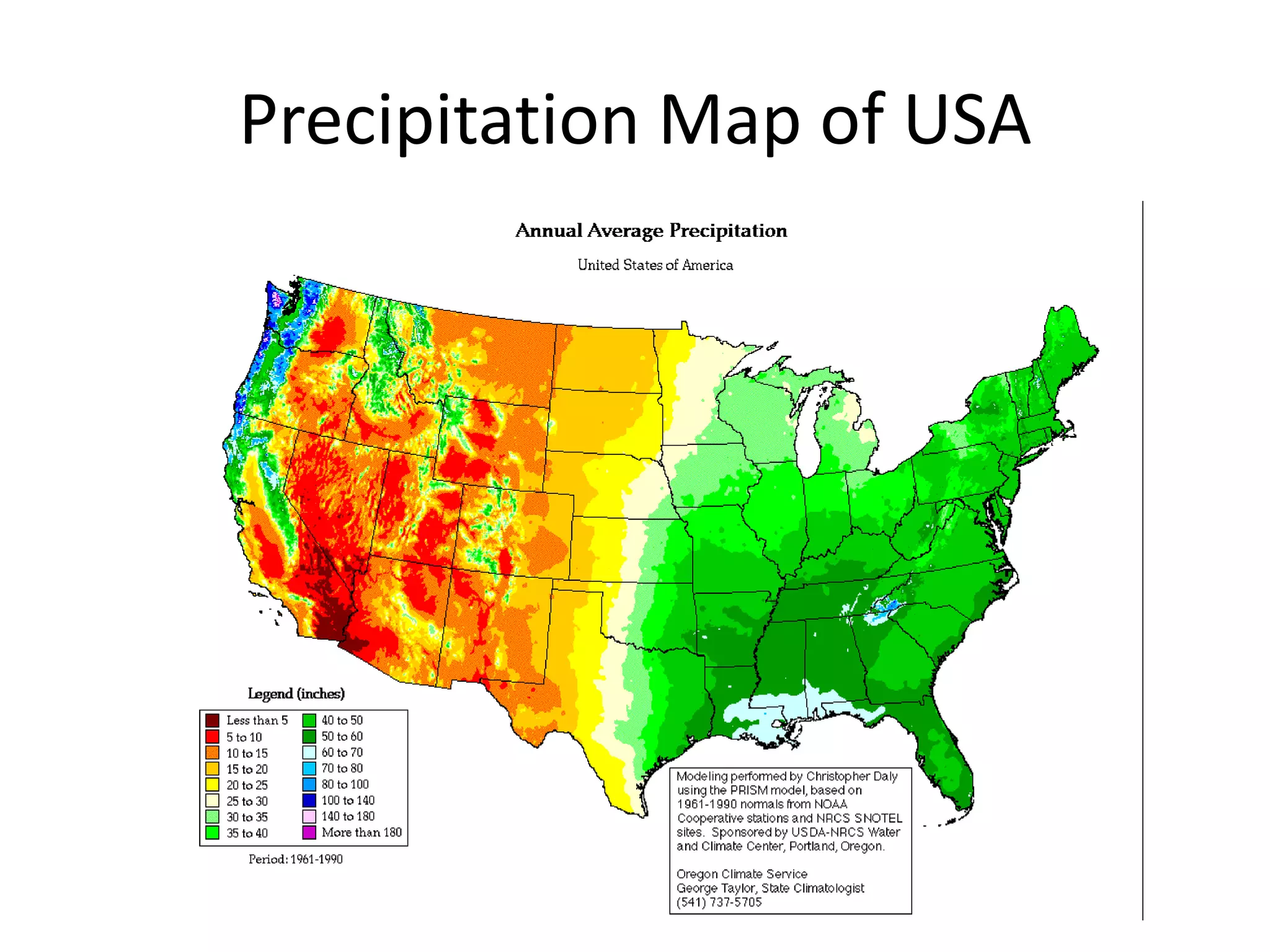 Precipitation Map of USA
 