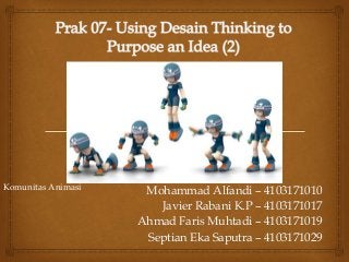 Mohammad Alfandi – 4103171010
Javier Rabani K.P – 4103171017
Ahmad Faris Muhtadi – 4103171019
Septian Eka Saputra – 410317...