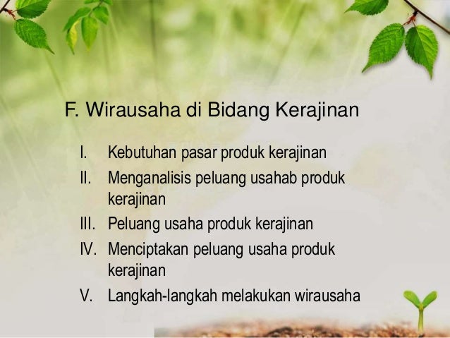Kerajinan Bahan Lunak Dan Wirausaha