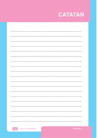 150 Kelas IX SMP/MTs Semester 1
CATATAN
 