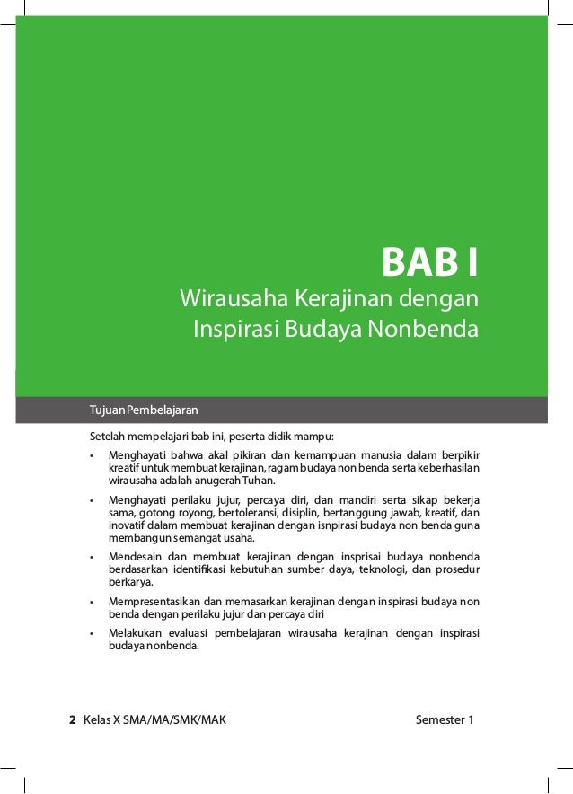 Prakarya Dan Kewirausahaan Edisi Revisi 2017 Semester 1 Untuk Sma Kel
