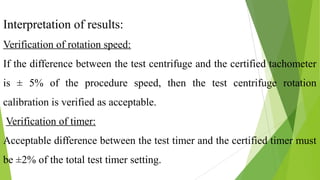 centrifuge principle and application | PPT