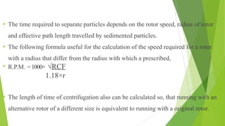 centrifuge principle and application | PPT
