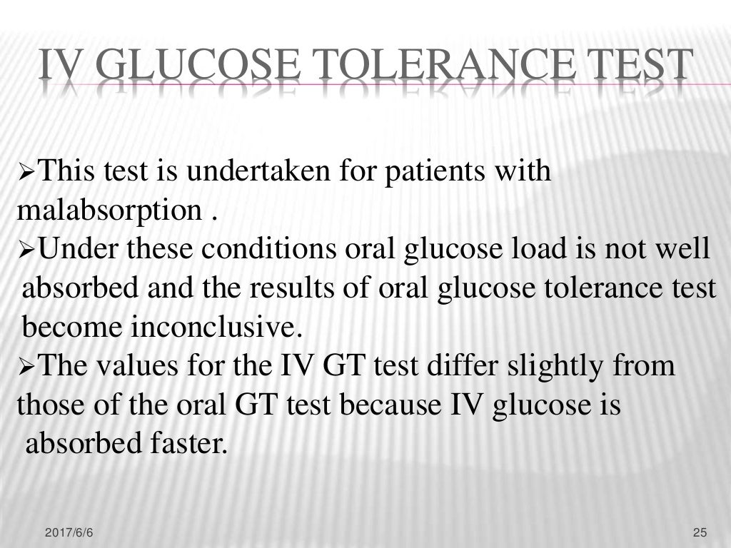 glucose tolerance test indication and procedure
